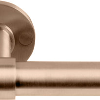 ONE PBL20/50 sprung lever handle on rose PVD light bronze in Light Bronze PVD