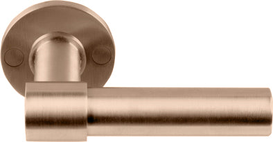 ONE PBL20/50 sprung lever handle on rose PVD light bronze in Light Bronze PVD