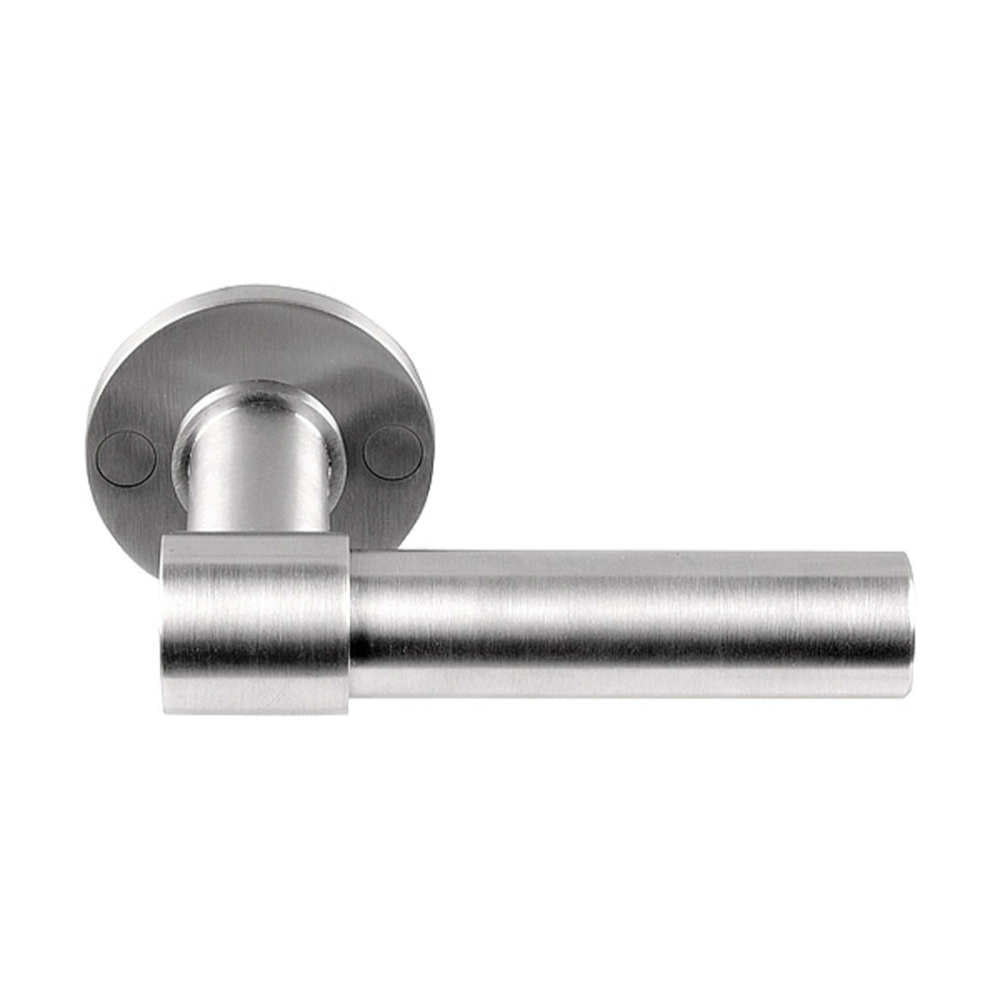 PIET BOON PBL20/50 sprung lever handle 20mm on rose satin stainless steel in Satin Stainless