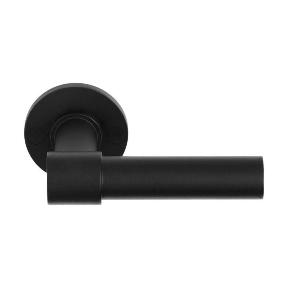 ONE PBL20/50 sprung lever handle on rose PVD satin black in Satin Black PVD