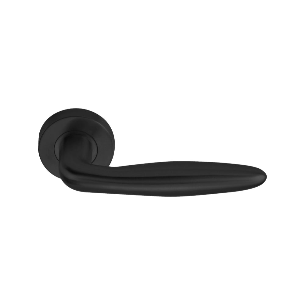 BASICS LB18H sprung lever handle on rose PVD gunmetal in Gun Metal PVD