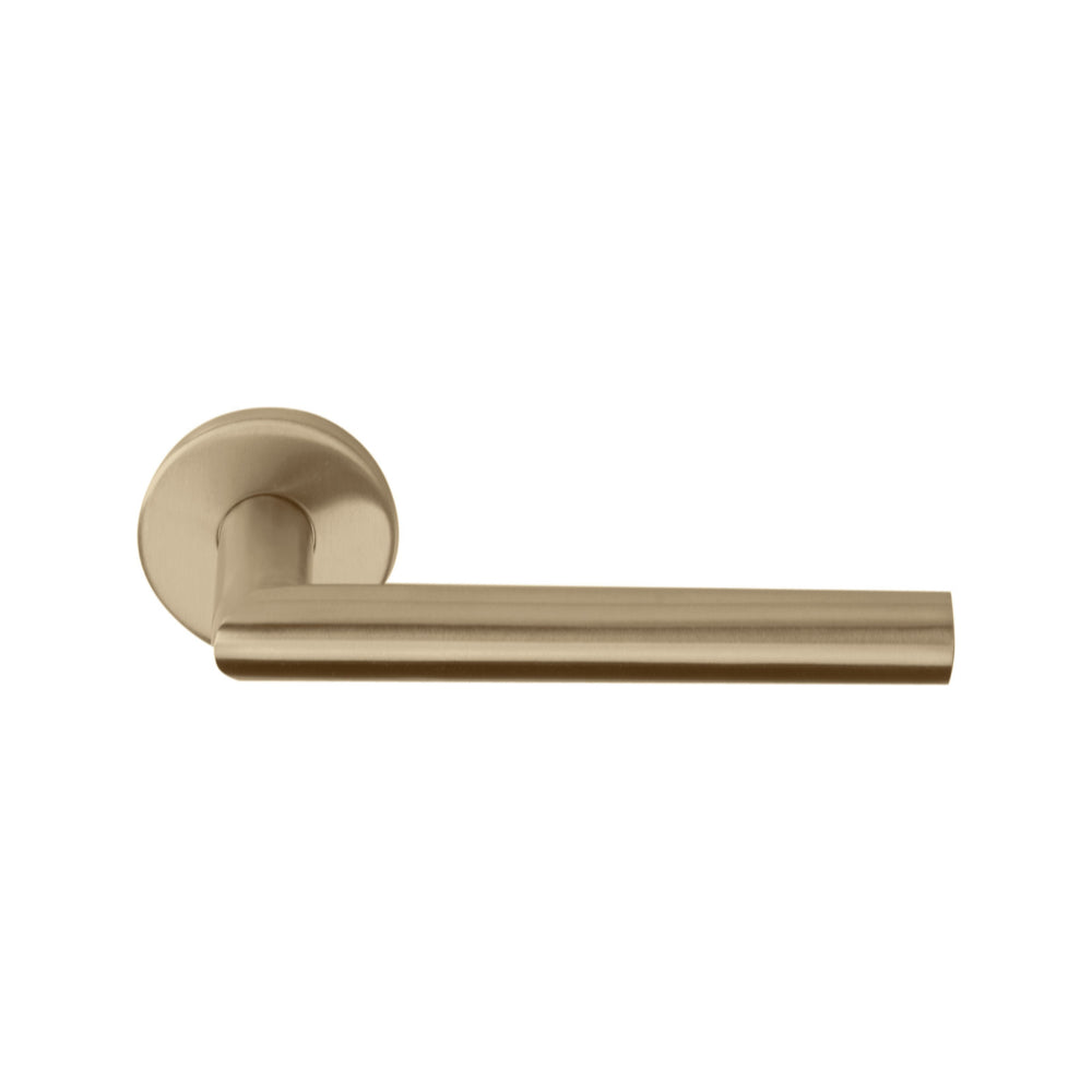 BASICS LB2-19 sprung lever handle on rose EN1906 class 3 PVD light bronze in Light Bronze PVD