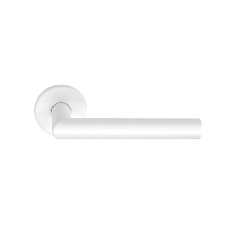 BASICS LB2-19 sprung lever handle on rose EN1906 class 3 white in White