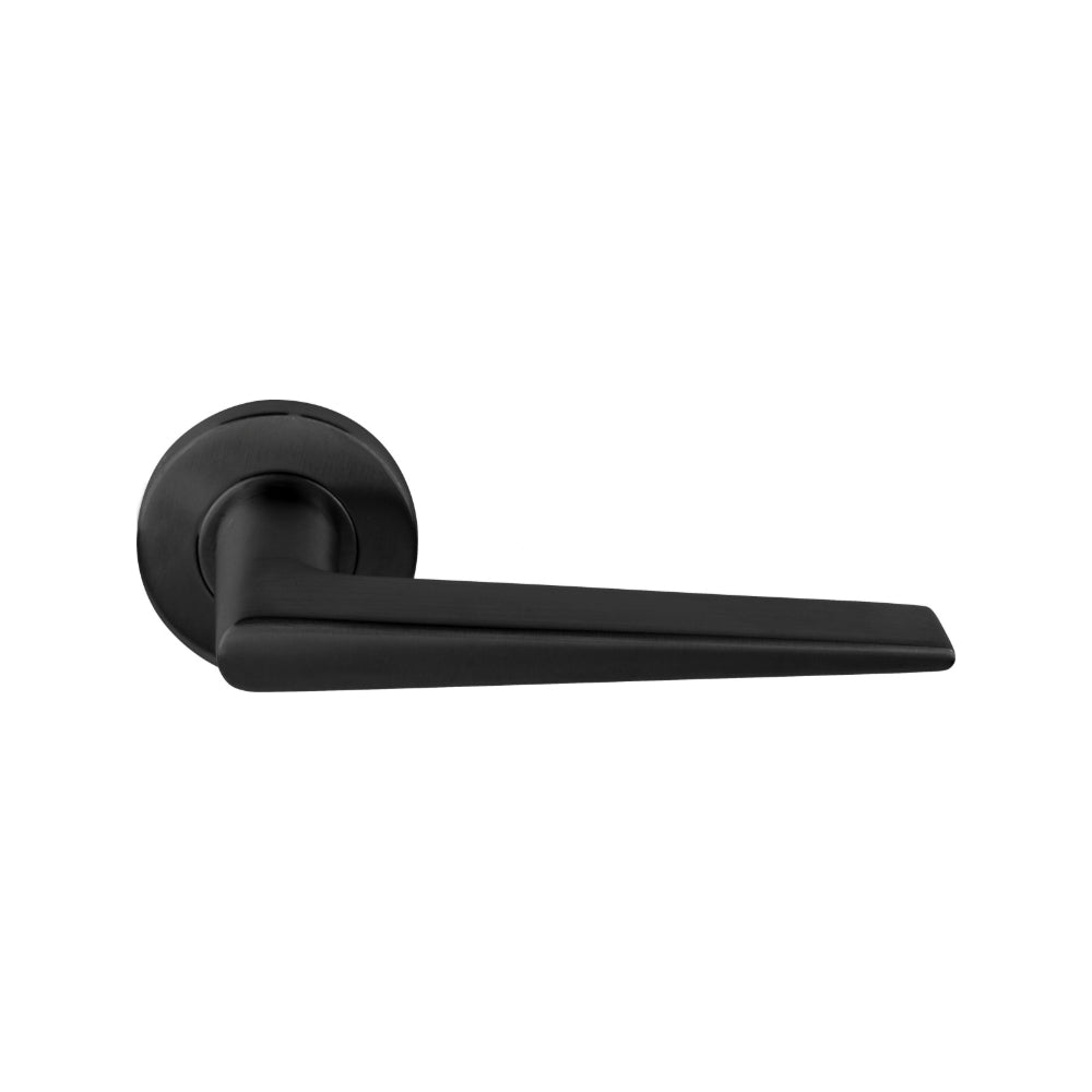 BASICS LB21H sprung lever handle on rose PVD gunmetal in Gun Metal PVD