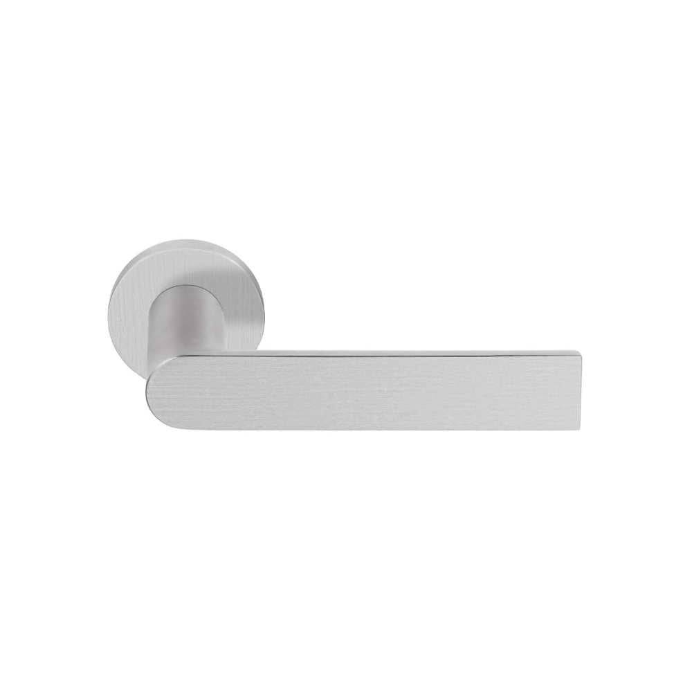 ARC PBA101-G sprung lever handle on rose satin stainless steel in Satin Stainless