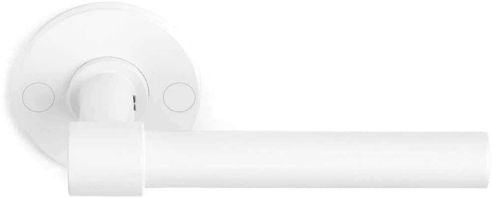 PIET BOON PBL15XL/50 sprung lever handle 15mm on rose white in White