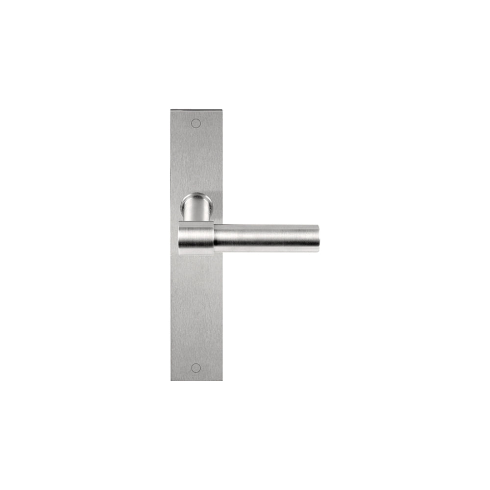 PIET BOON PBL20P236SFC unsprung lever handle 20mm on blank plate satin stainless steel in Satin Stainless