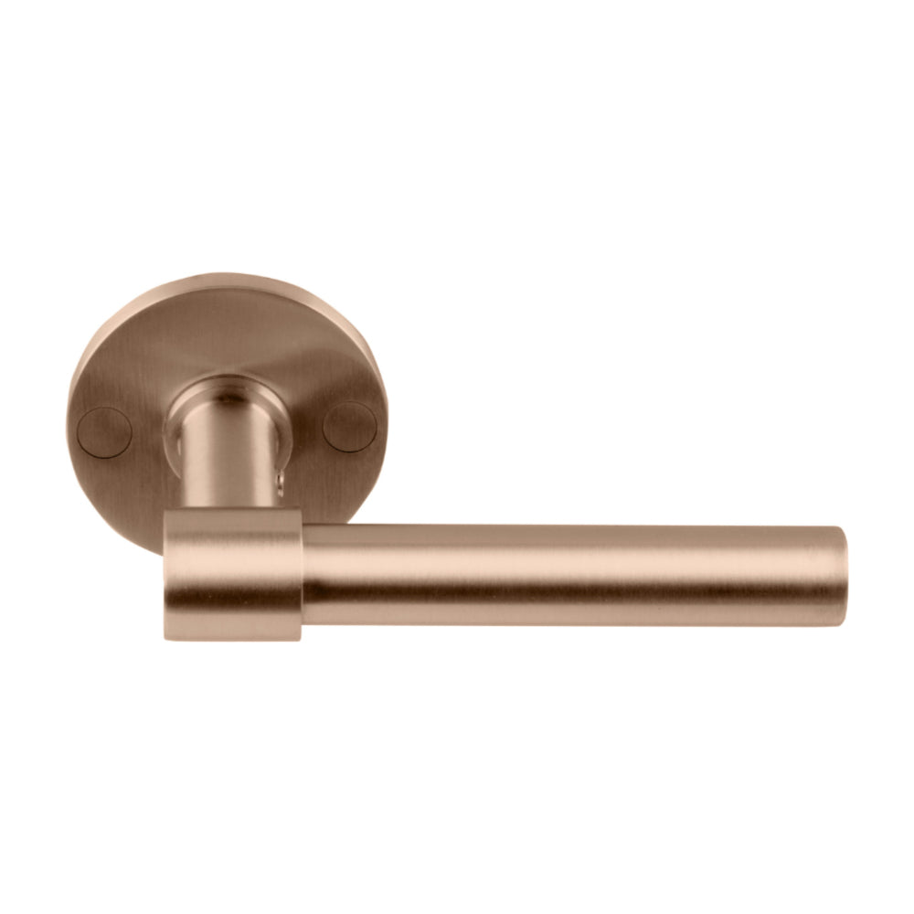 ONE PBL15/50 sprung lever handle on rose PVD light bronze in Light Bronze PVD
