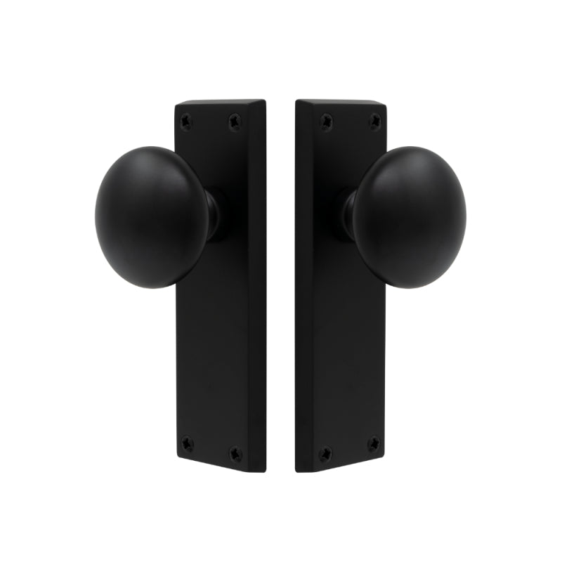 Victorian Knob Latch in Matt Black