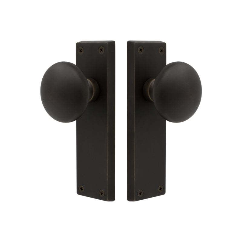 Victorian Knob Latch in Dark Roman Brass