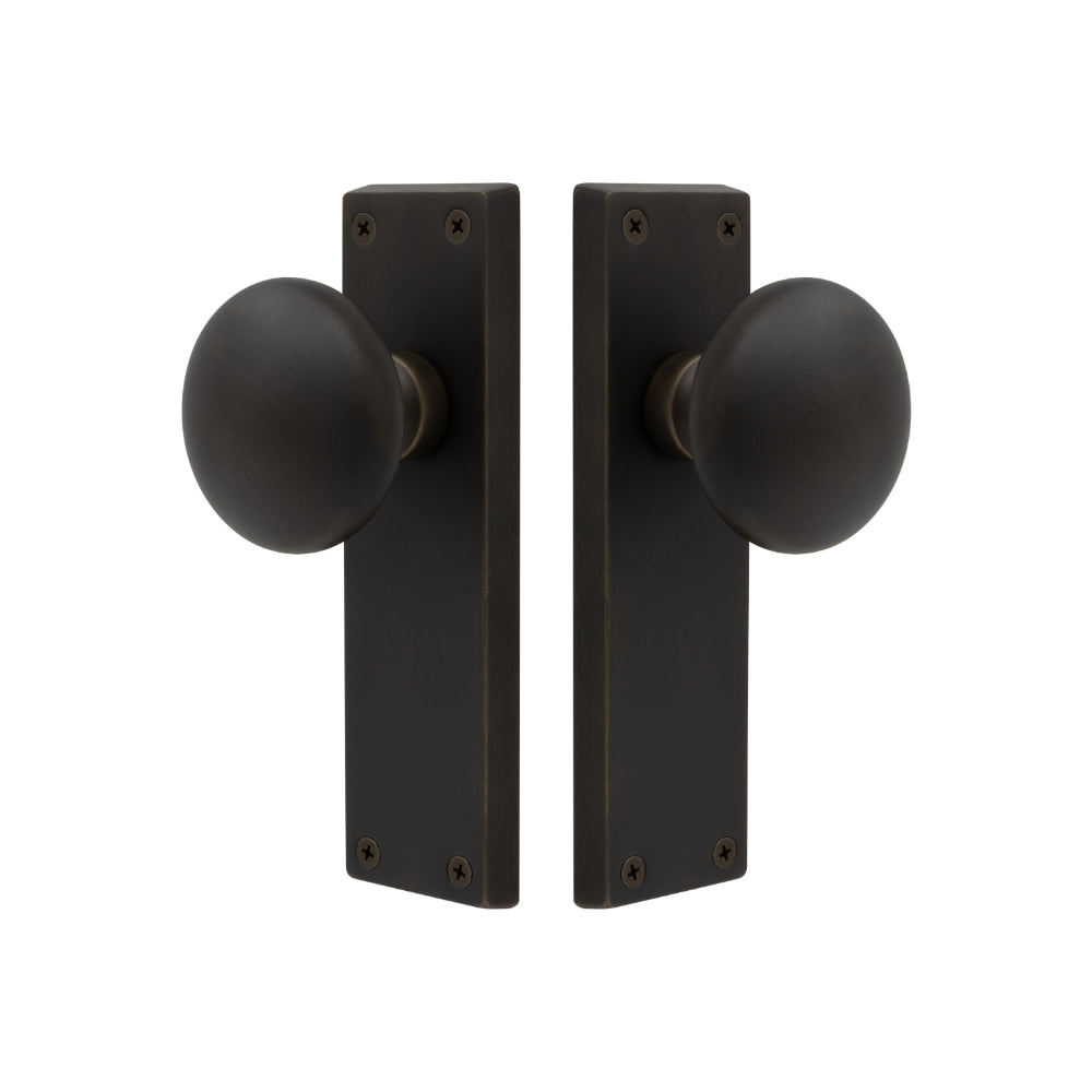 Victorian Knob Lock - Euro 48mm in Dark Roman Brass