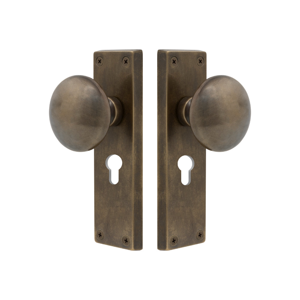 Victorian Knob Lock - Euro 48mm in Oil Rubbed Bronze