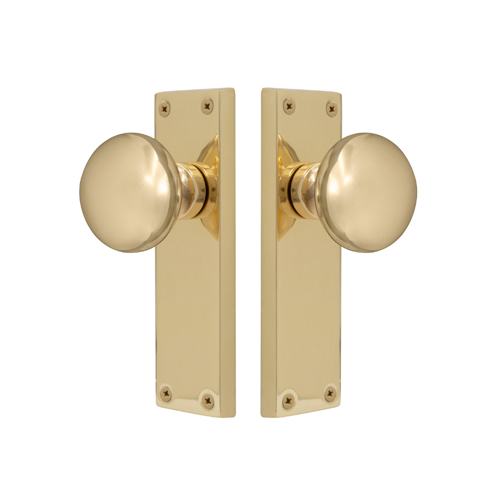 Victorian Knob Latch in Polished Brass