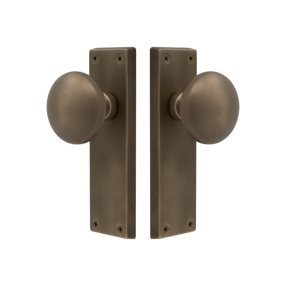 Victorian Knob Latch in Roman Brass