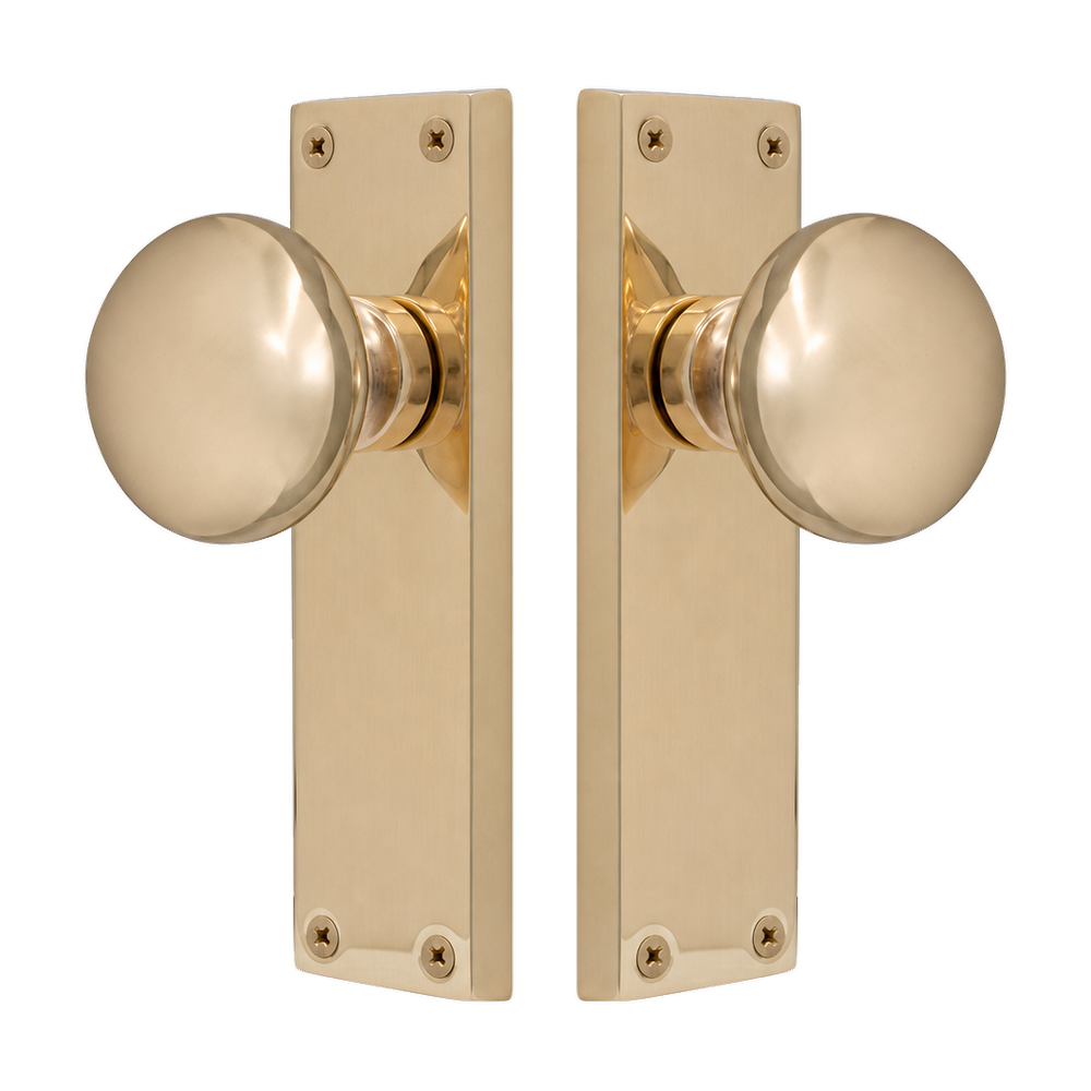 Victorian Knob Latch in Satin Brass Unlaquered