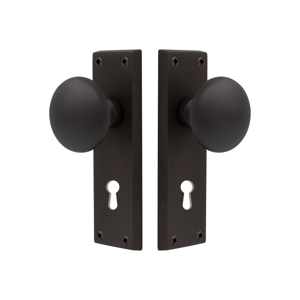 Sutton Square Longplate - Std Keyhole in Vintage Bronze