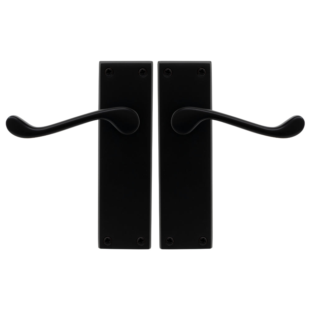 Victorian Lever Latch in Matt Black