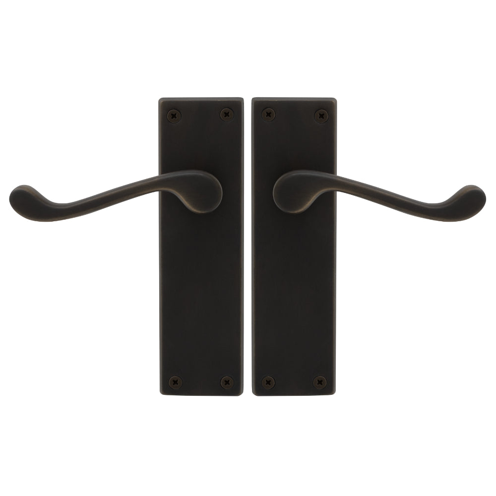 Victorian Lever Latch in Dark Roman Brass