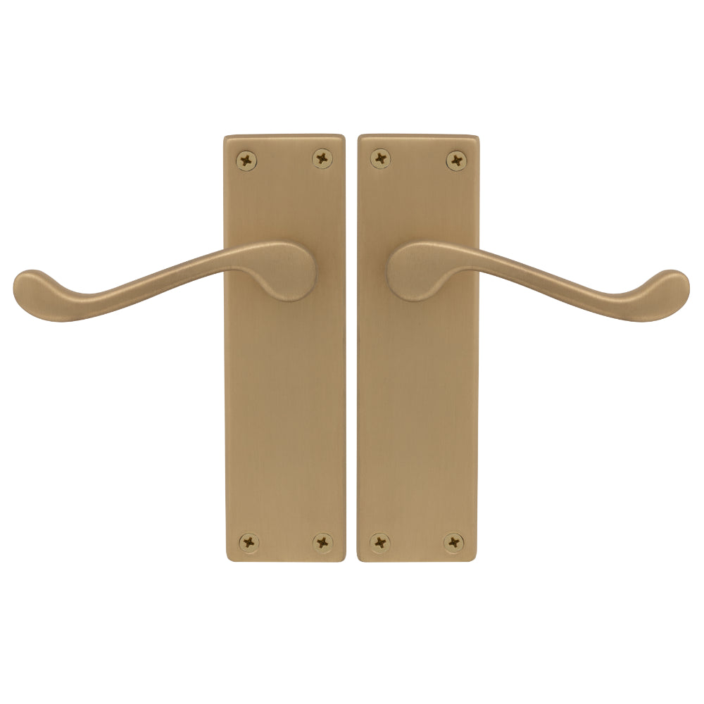 Victorian Lever Latch in Matt Satin Brass