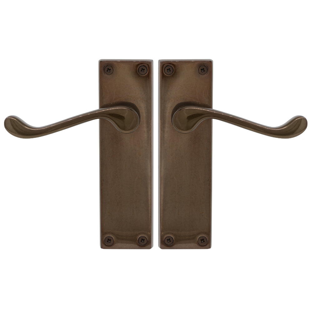 Victorian Lever Latch in Natural Bronze