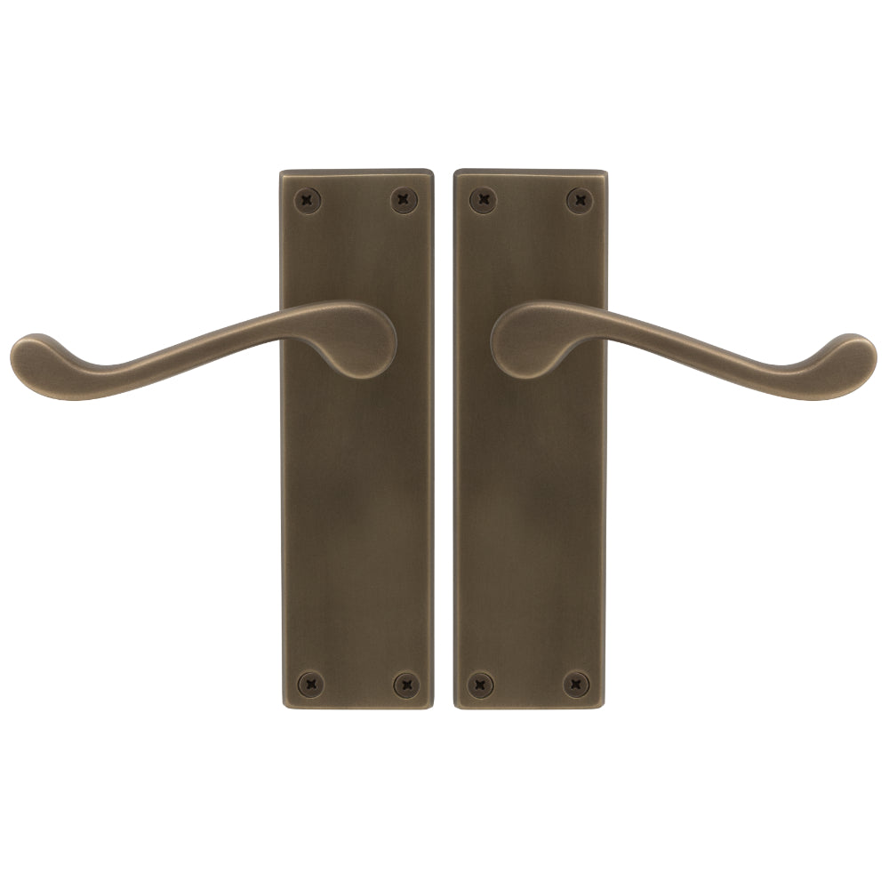 Victorian Lever Latch in Roman Brass