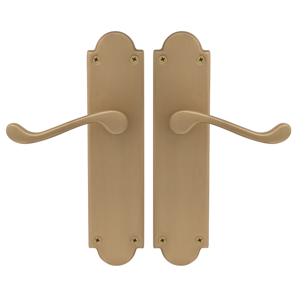 Victorian Lever Latch in Matt Satin Brass