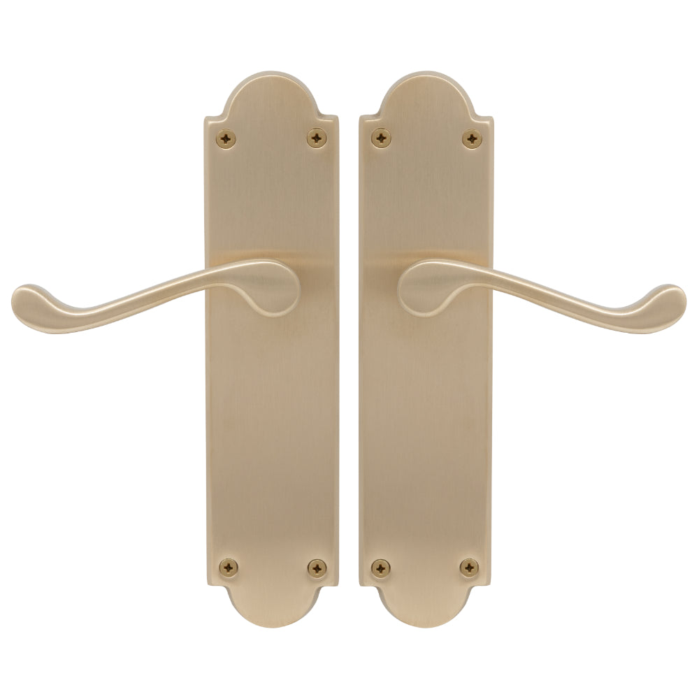 Victorian Lever Latch in Satin Brass Unlaquered