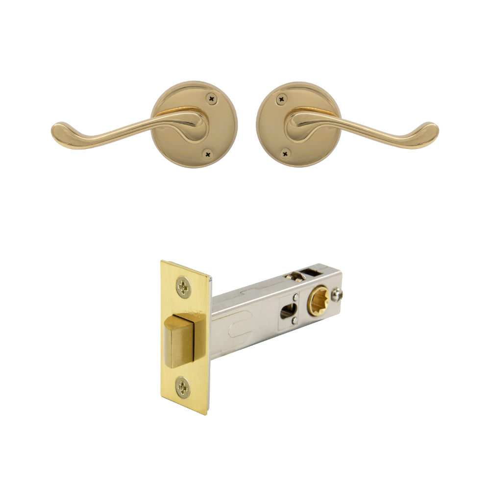 York Passage Set in Polished Brass