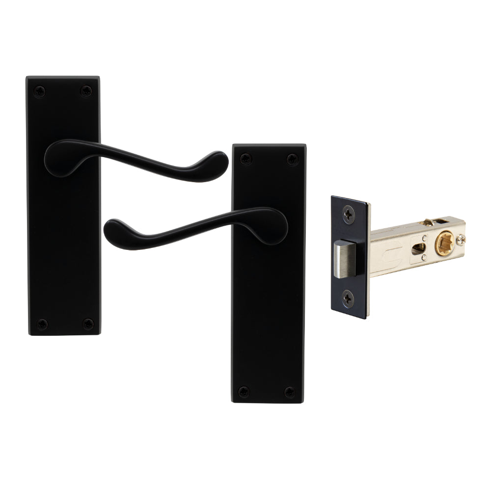 York Square Longplate - Passage Set in Matt Black