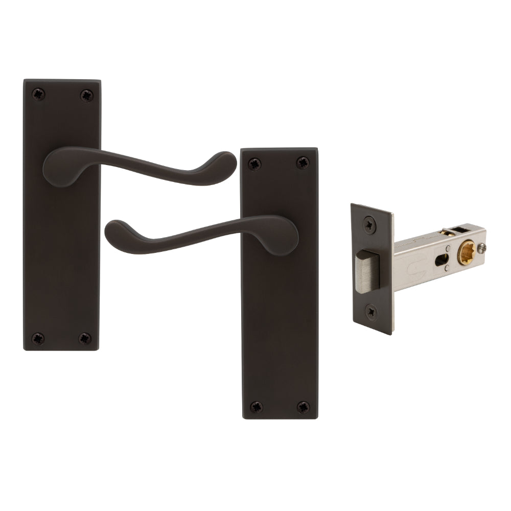 York Square Longplate - Passage Set in Vintage Bronze