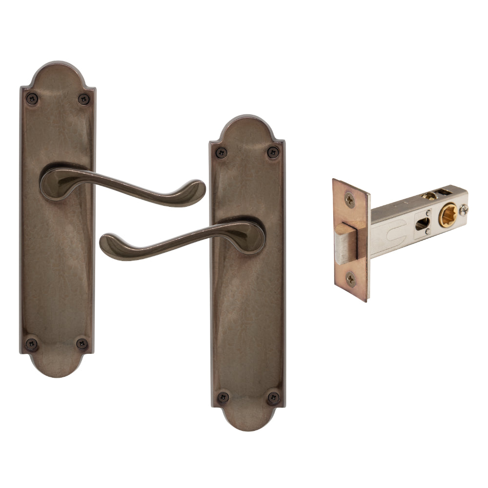 York Victorian Longplate - Passage Set in Natural Bronze
