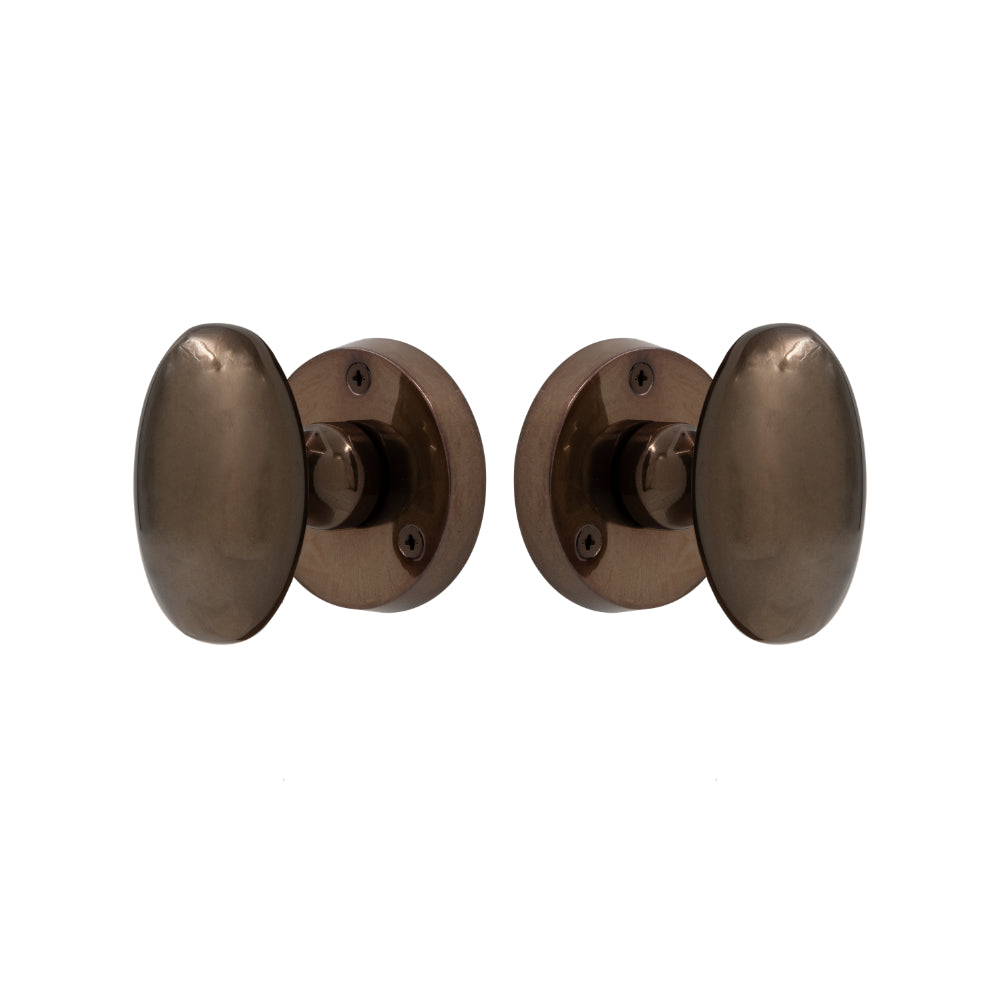 Knob Latch Oval in Antique Bronze