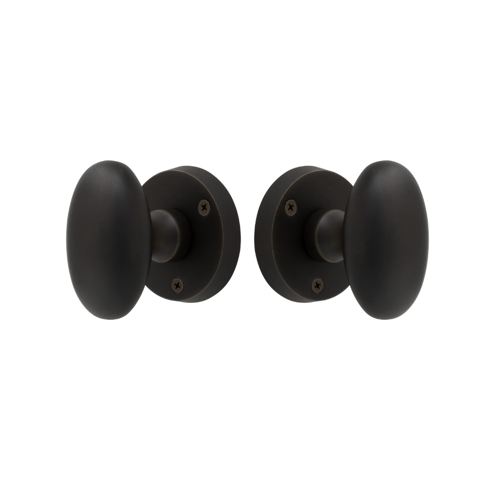 Knob Latch Oval in Dark Roman Brass