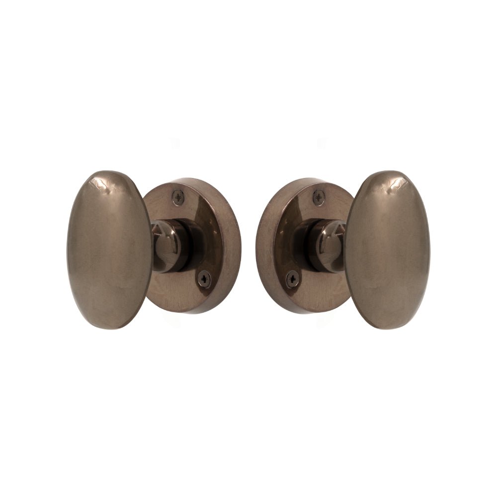 Knob Latch Oval in Natural Bronze