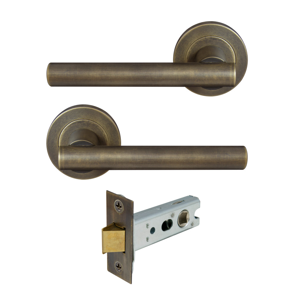 Charleston Round Rose Passage Set in Oil Rubbed Bronze