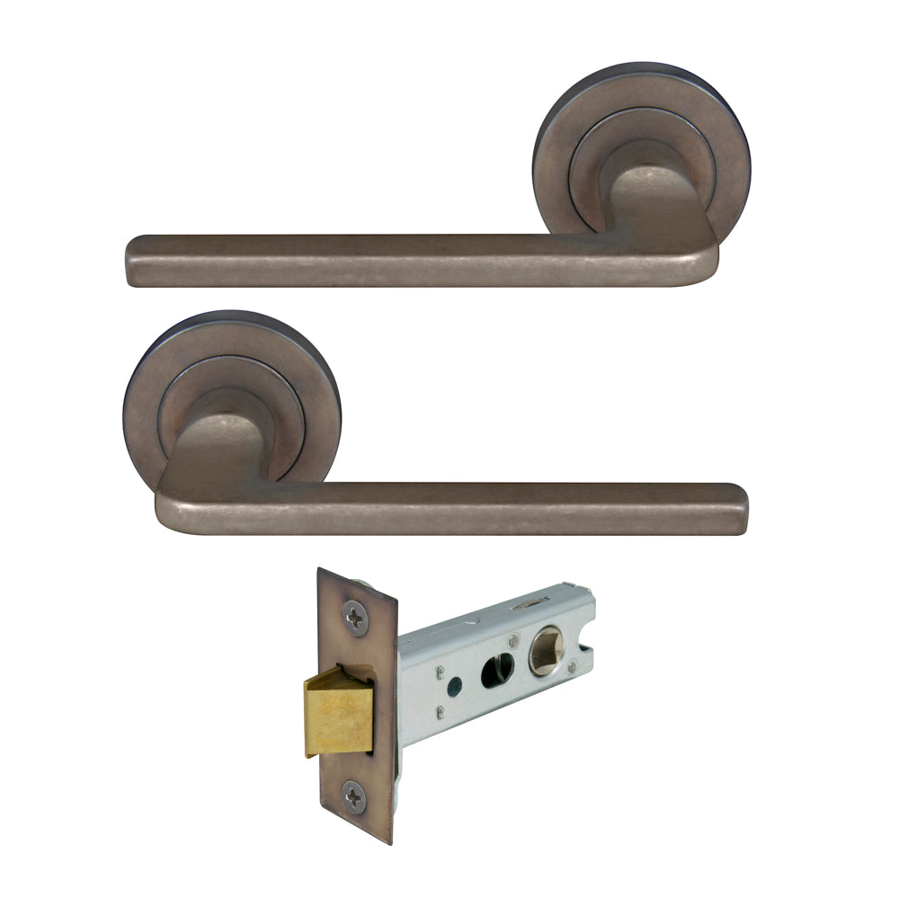 Chalet Round Rose Passage Set in Natural Bronze