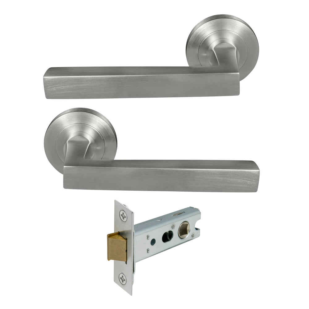 Federal Round Rose Passage Set in Satin Chrome