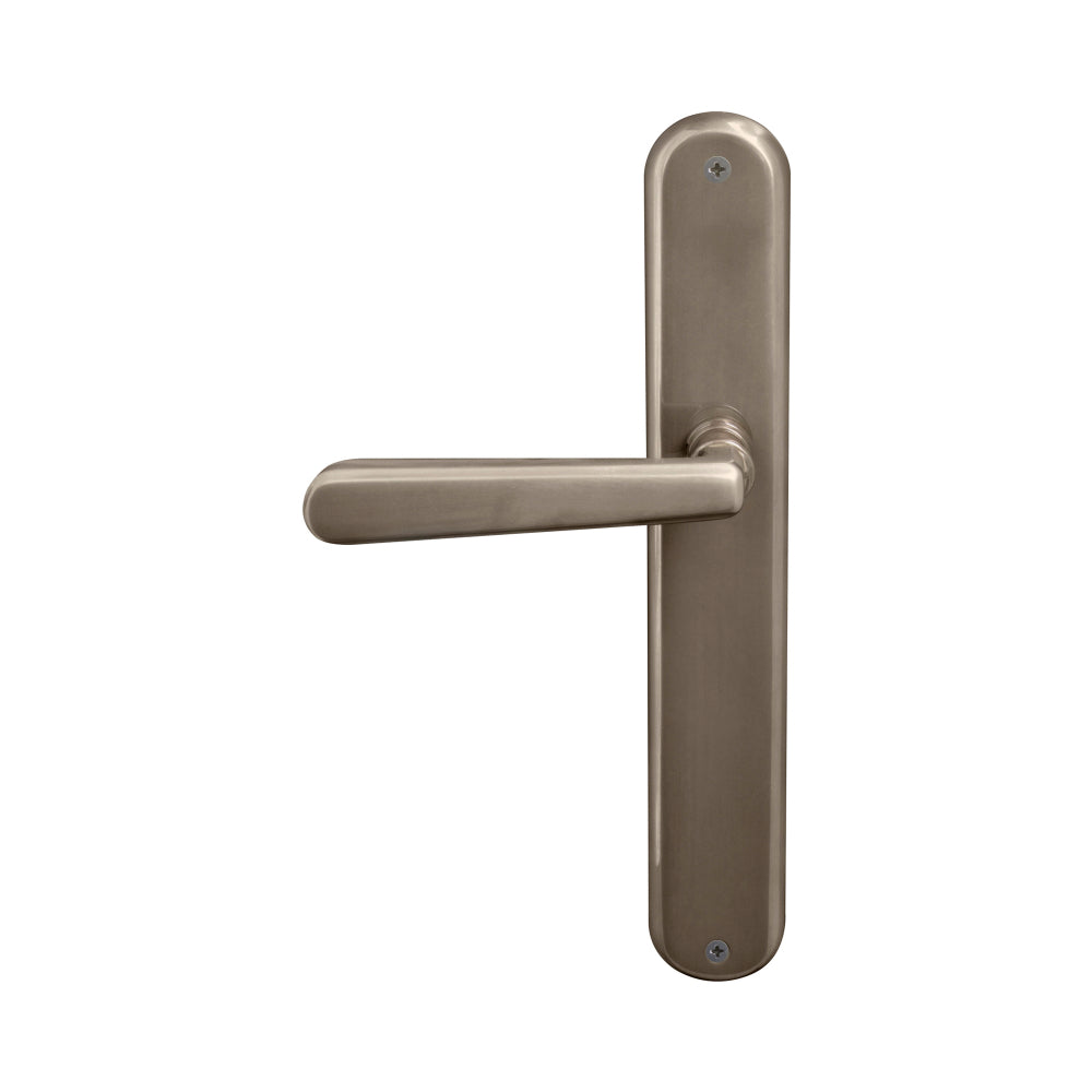 Villa Longplate Oval Dummy Lever - RH in Natural Bronze