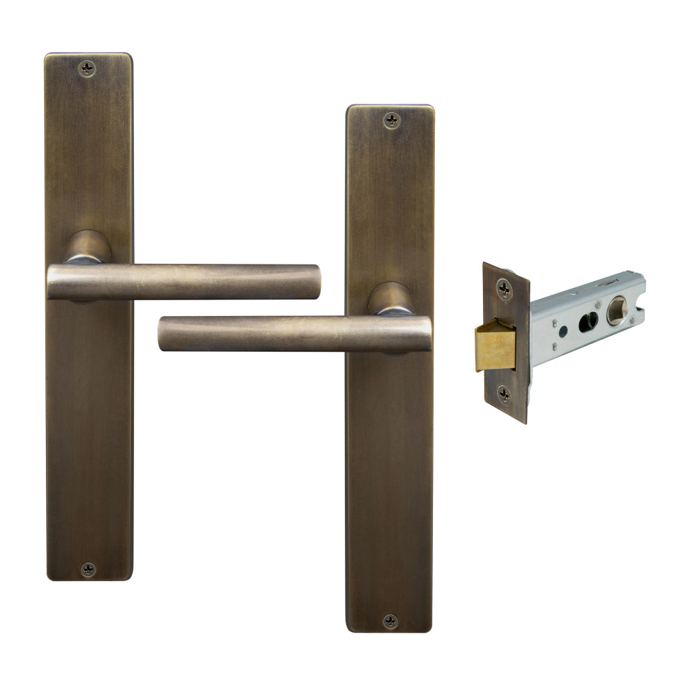 Charleston Longplate Square Passage Set in Oil Rubbed Bronze