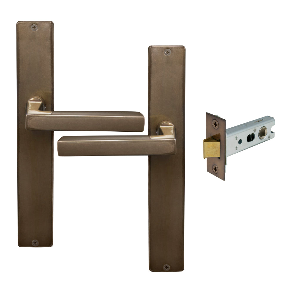 Federal Longplate Square Passage Set in Antique Bronze