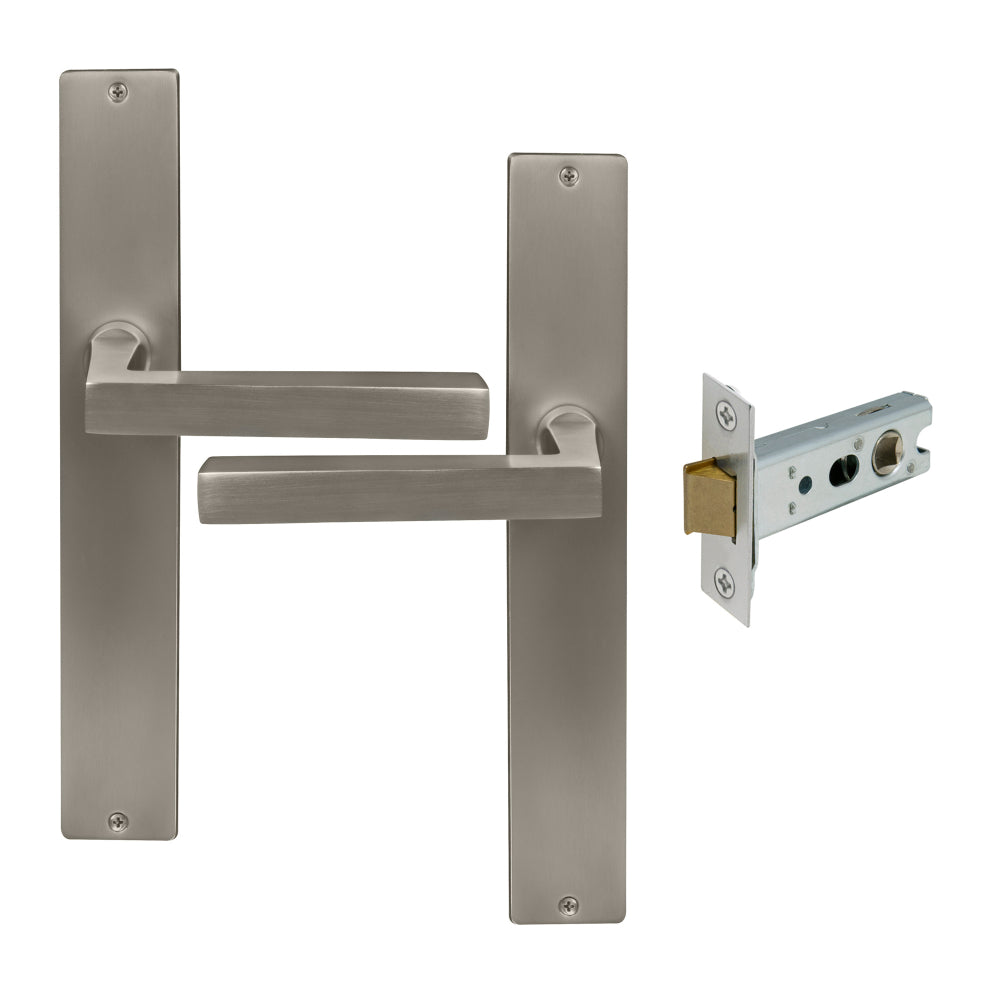Federal Longplate Square Passage Set in Brushed Nickel