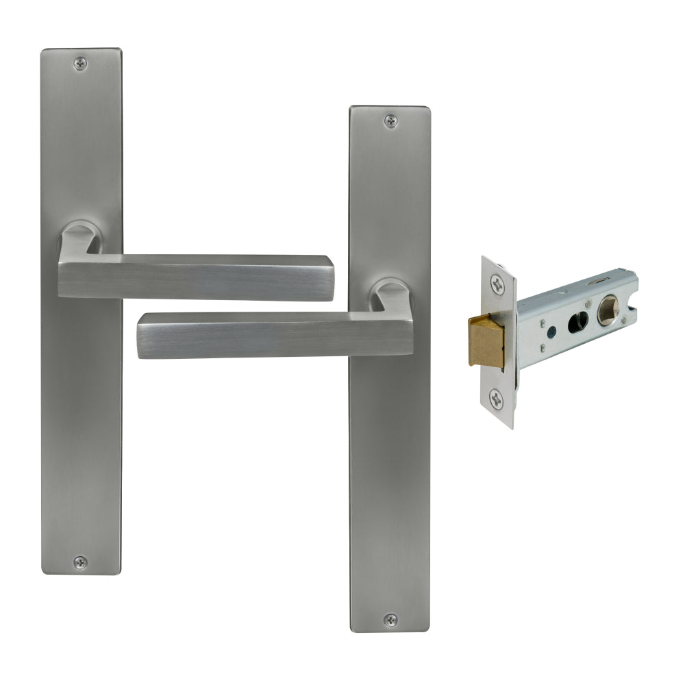 Federal Longplate Square Passage Set in Satin Chrome