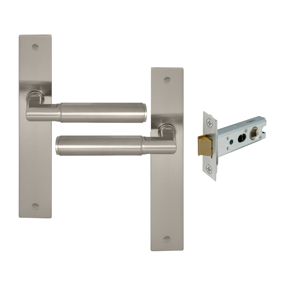 NIDO - Sona Longplate Passage Set - Includes Latch in Brushed Nickel