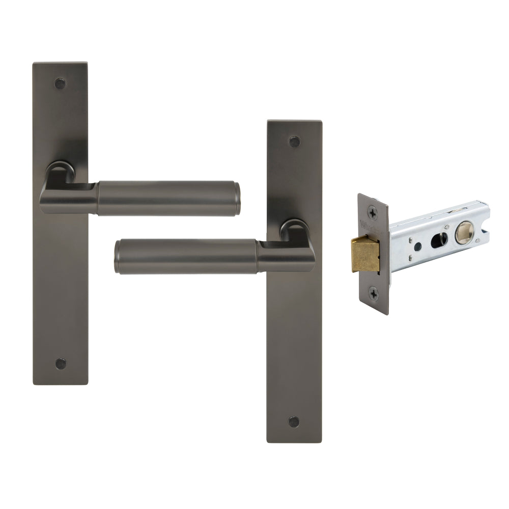 NIDO - Sona Longplate Passage Set - Includes Latch in Graphite Nickel