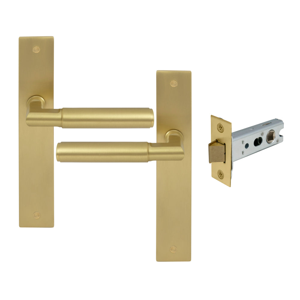 NIDO - Sona Longplate Passage Set in Matt Satin Brass