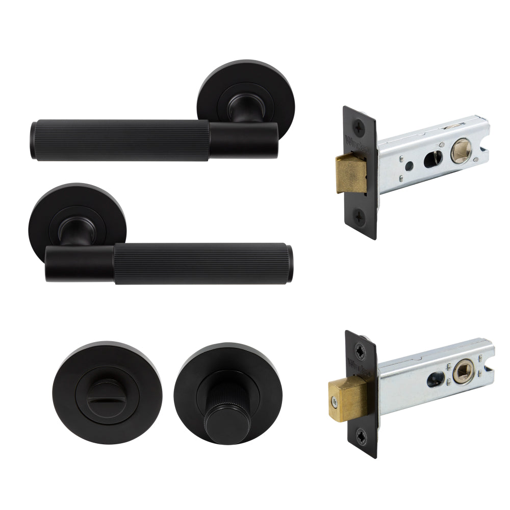 NIDO - Verge Rose Privacy Set - Linear Knurl in Matt Black