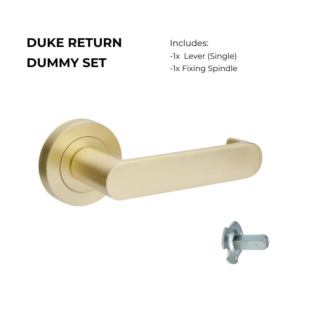 +Duke Return Dummy Set in Satin Brass