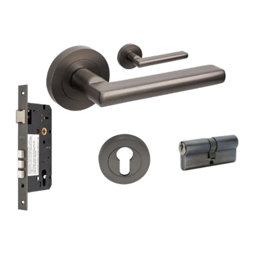 Epic Entrance Set - includes 10020, 1143, 9035 & 1147 (70mm Key/Key) in Graphite Nickel