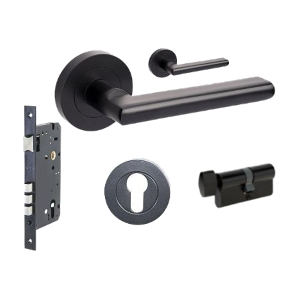 Epic Entrance Set - Includes 10020, 1143, 9035 & 1148 (70mm Key/Turn) in Black