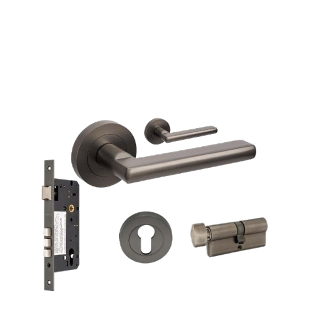 Epic Entrance Set - Includes 10020, 1143, 9035 & 1148 (70mm Key/Turn) in Graphite Nickel